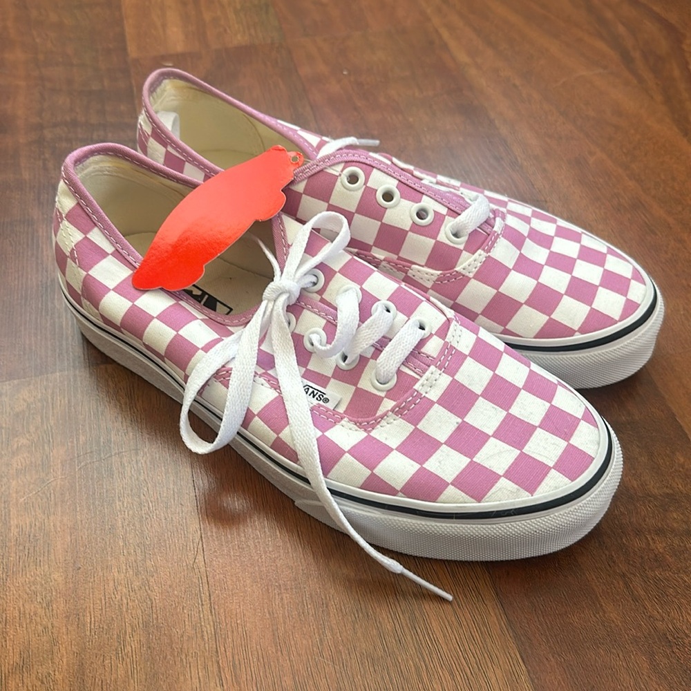 Checkerboard Vans Lace Up